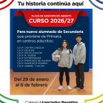 Proceso Escolarización alumnado ESO. Curso 2026/2027